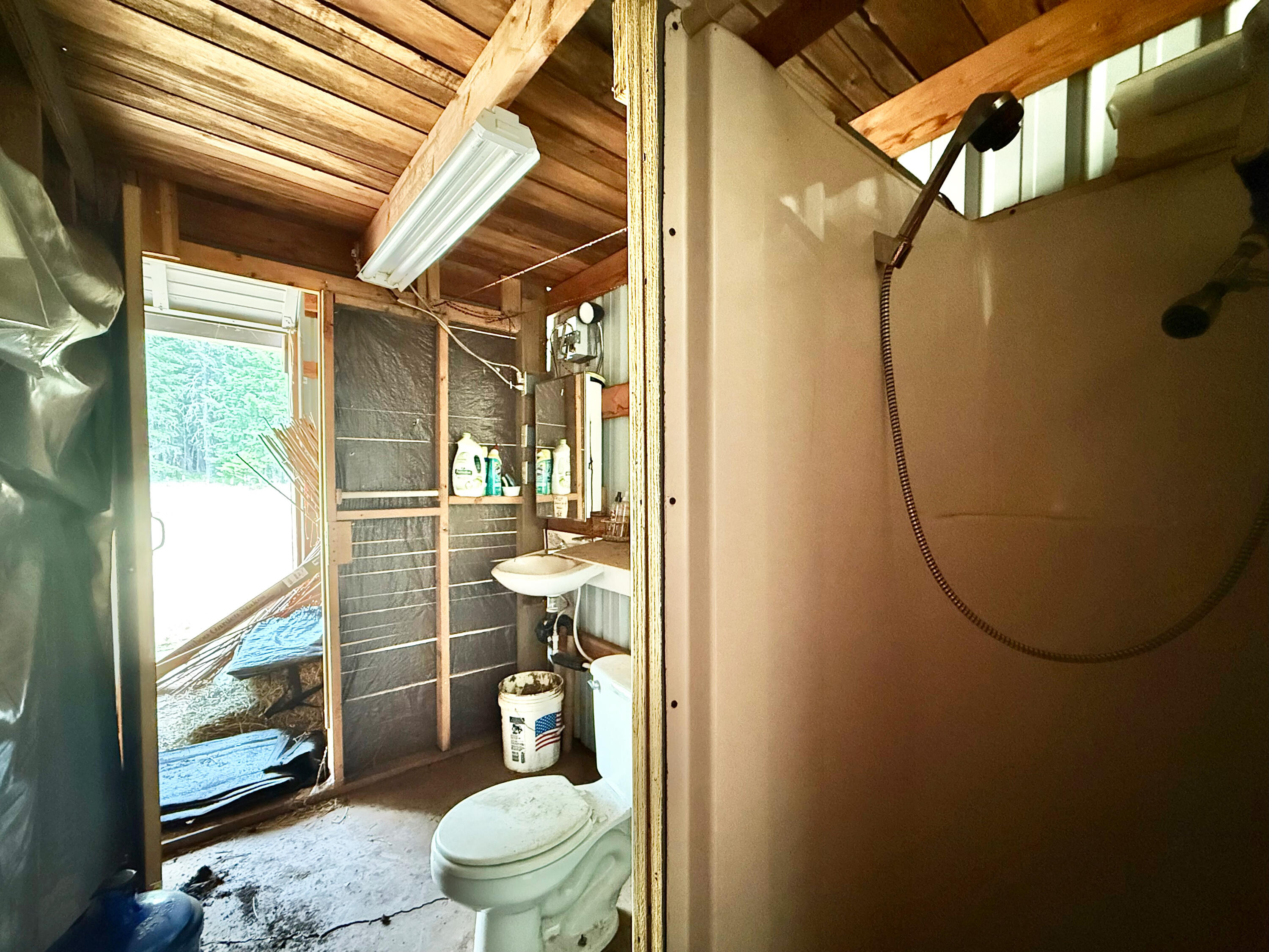 42256 Highway 62 Prospect, OR 97536 - Photo 23 of 48 a bathroom with a toilet and a shower