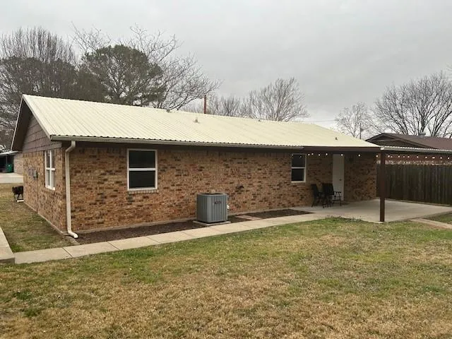 a backyard of a house