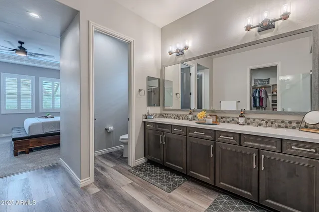 a view of entryway with wooden floor and a potted plant