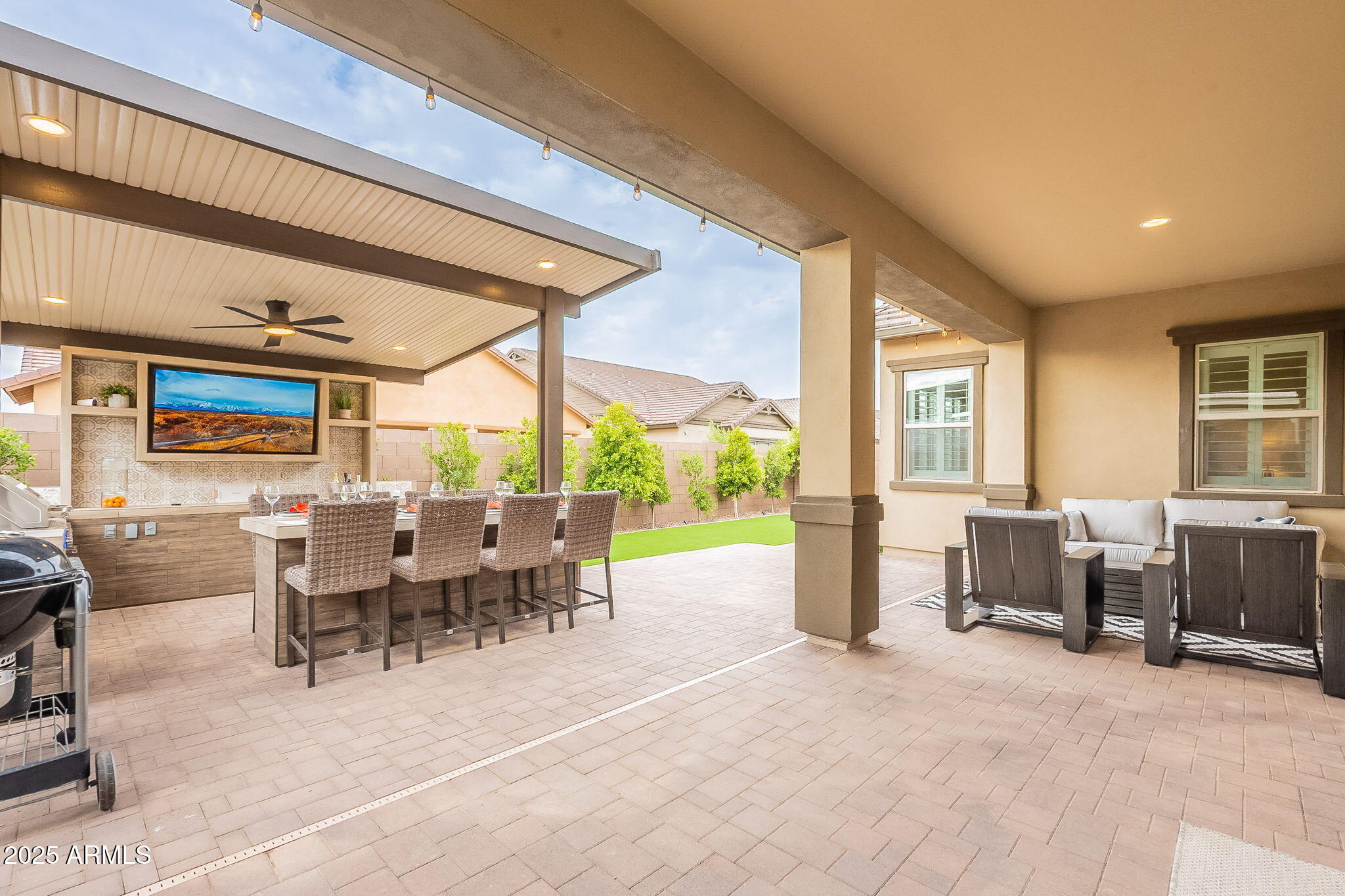 22900 East Reins Road Queen Creek, AZ 85142 - Photo 45 of 74 a view of a dining area with furniture window and outside view