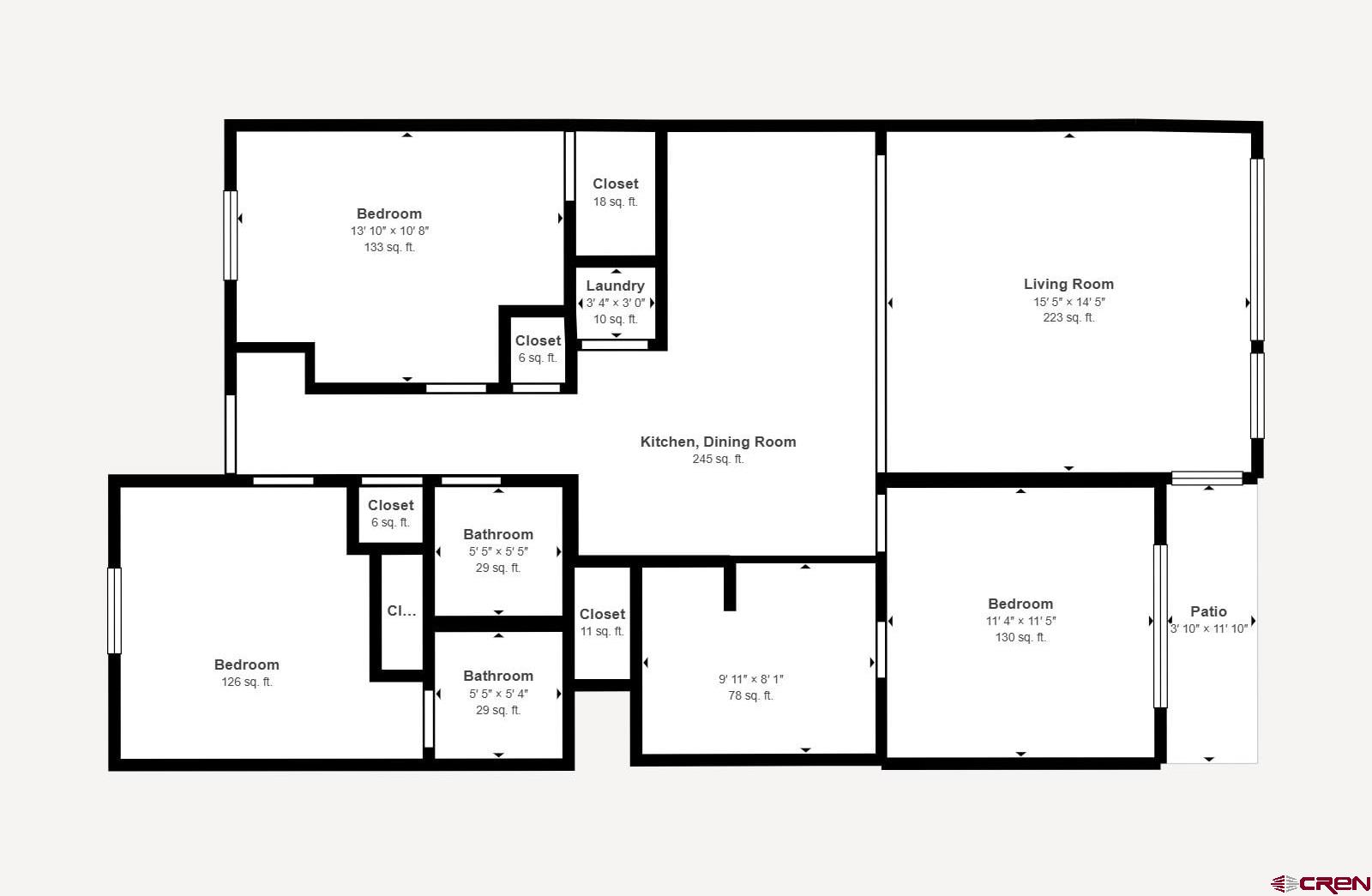 9 Hunter Hill Road, Unit 104 Crested Butte, CO 81225 - Photo 34 of 38 a picture of a floor plan