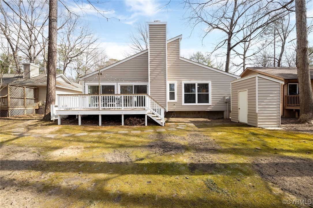 3018 3 Bridges Road Midlothian, VA 23112 - Photo 23 of 30 Rear view of house featuring a deck, an outdoor st