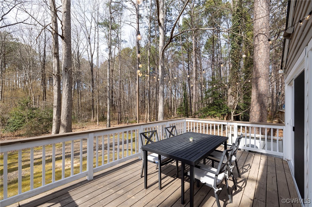 3018 3 Bridges Road Midlothian, VA 23112 - Photo 26 of 30 Wooden terrace featuring outdoor dining area
