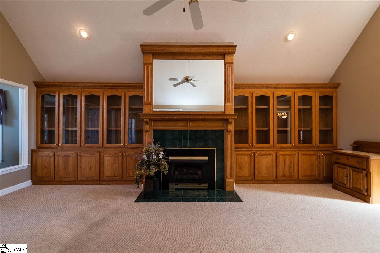 360 Old South Road Duncan, SC 29334 - Photo 5 of 36 Features a wall of built-ins and a gorgeous gas log fireplace