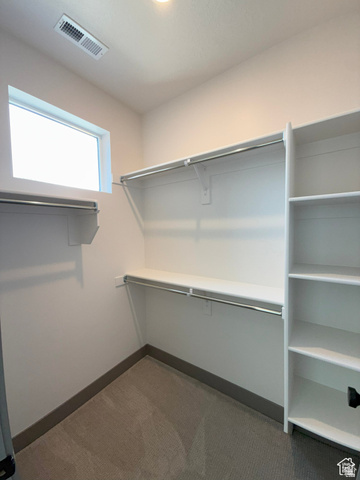 8087 South 615 East, Unit 3 Sandy, UT 84070 - Photo 11 of 23 Walk-in closet featuring built-in shelving, hanging rods, and a window
