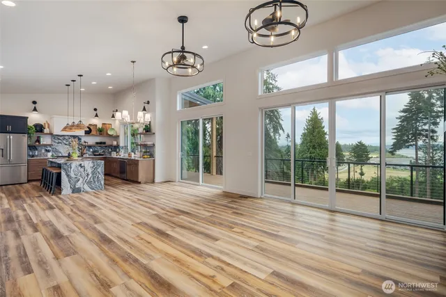 a view of balcony with yard
