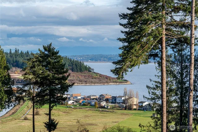 a view of swimming pool with outdoor seating and garden