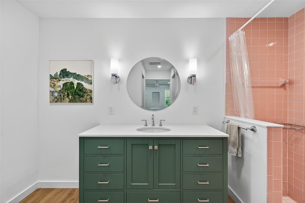 4916 Troon Lane New Port Richey, FL 34655 - Photo 14 of 53 a bathroom with a sink and a mirror