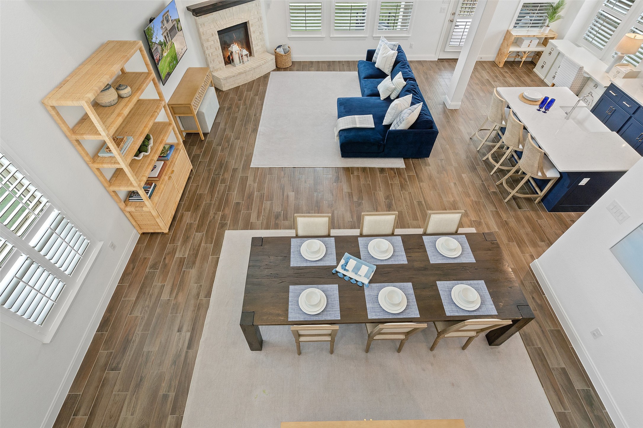 604 Pecan Bottom Trail Georgetown, TX 78628 - Photo 15 of 40 a view of living room with furniture and wooden floor