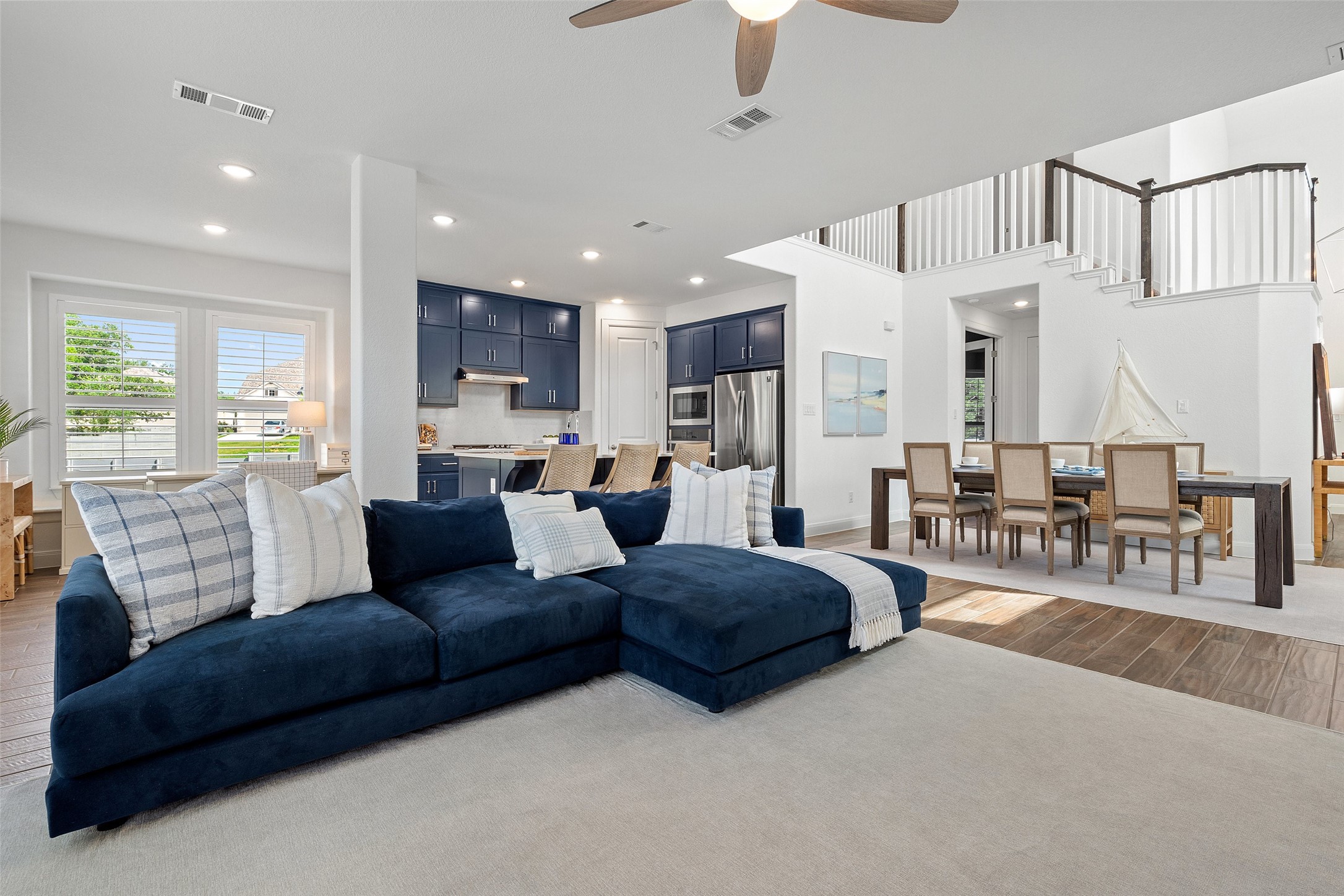 604 Pecan Bottom Trail Georgetown, TX 78628 - Photo 6 of 40 a living room with furniture and a large window