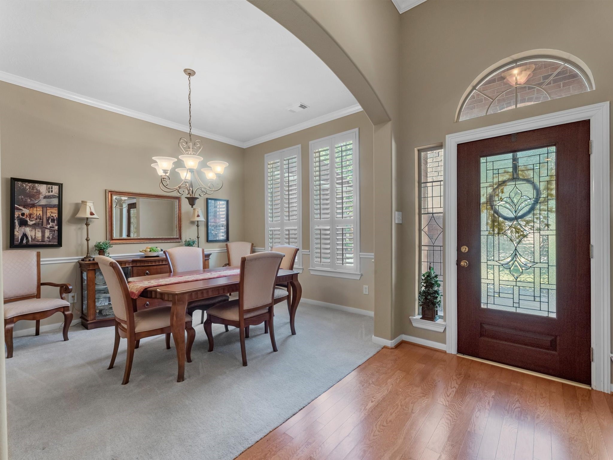 20471 Bentwood Oaks Drive Porter, TX 77365 - Photo 10 of 43 a view of a dining room with furniture window and wooden floor
