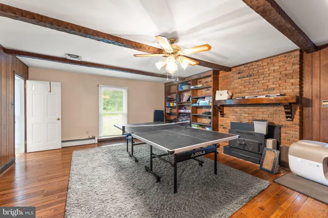 a room with furniture