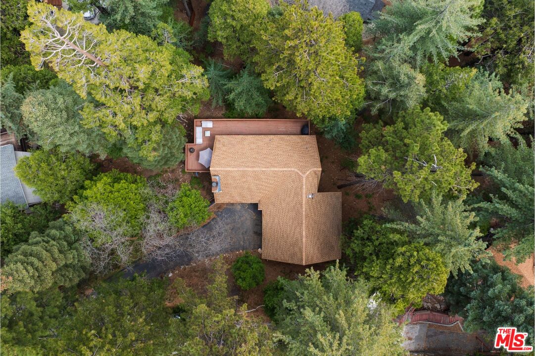 26645 Lake Forest Drive Twin Peaks, CA 92391 - Photo 2 of 30 an aerial view of a house with a yard and large tree