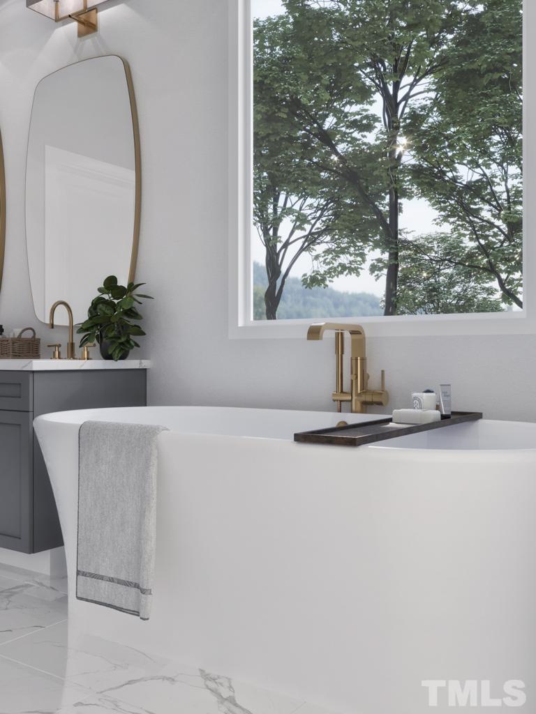 47 Treviso Place Durham, NC 27707 - Photo 18 of 38 a view of a living room with a sink and chandelier