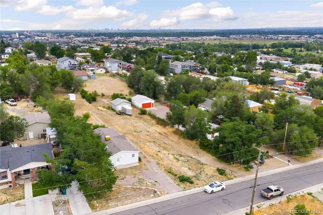 an aerial view of multiple house