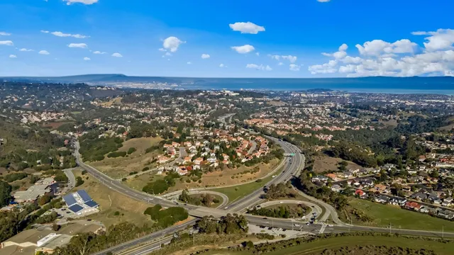 a front view of a building with street view