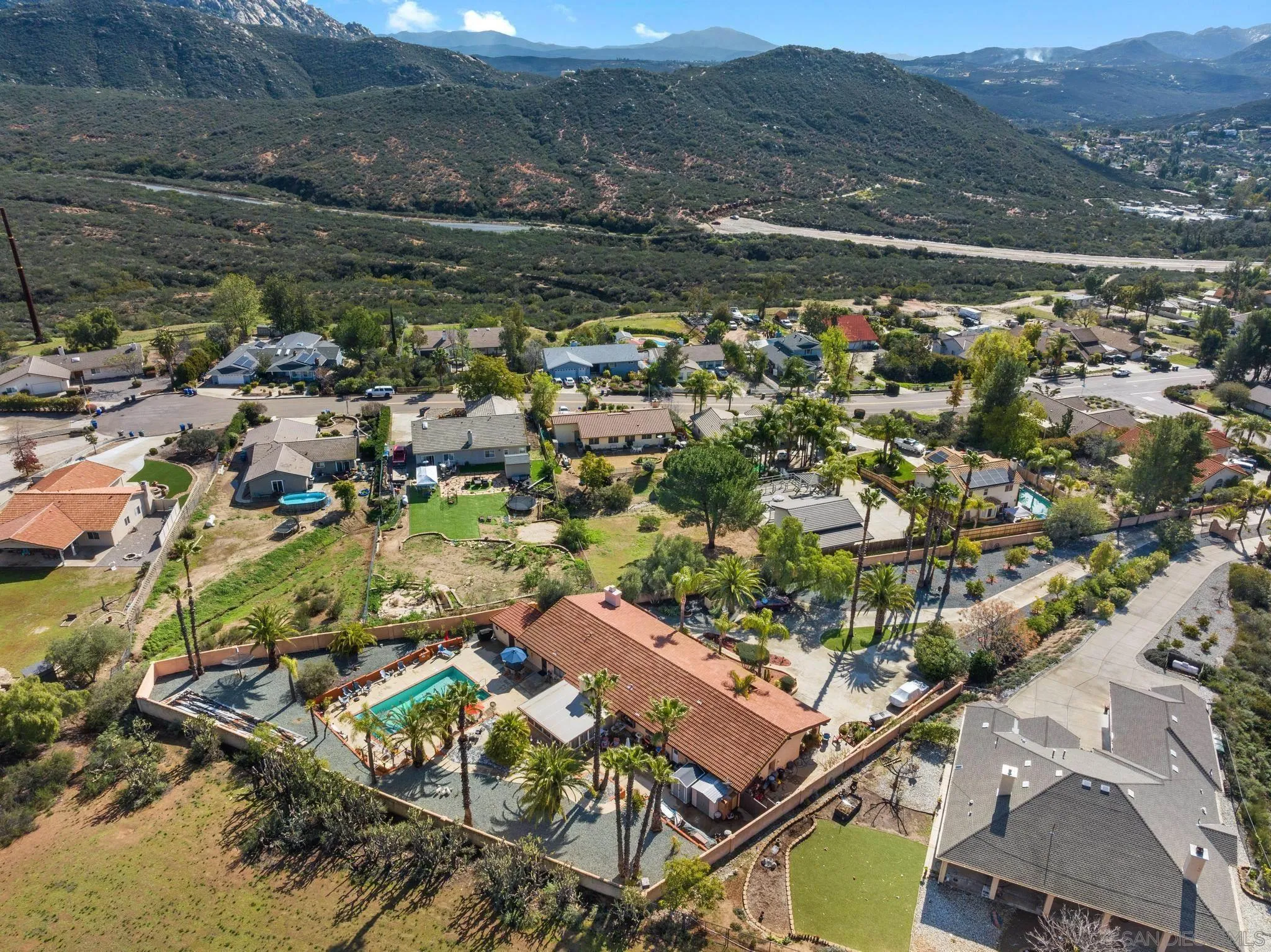 24572 Rutherford Road Ramona, CA 92065 - Photo 62 of 62 an aerial view of residential houses with outdoor space