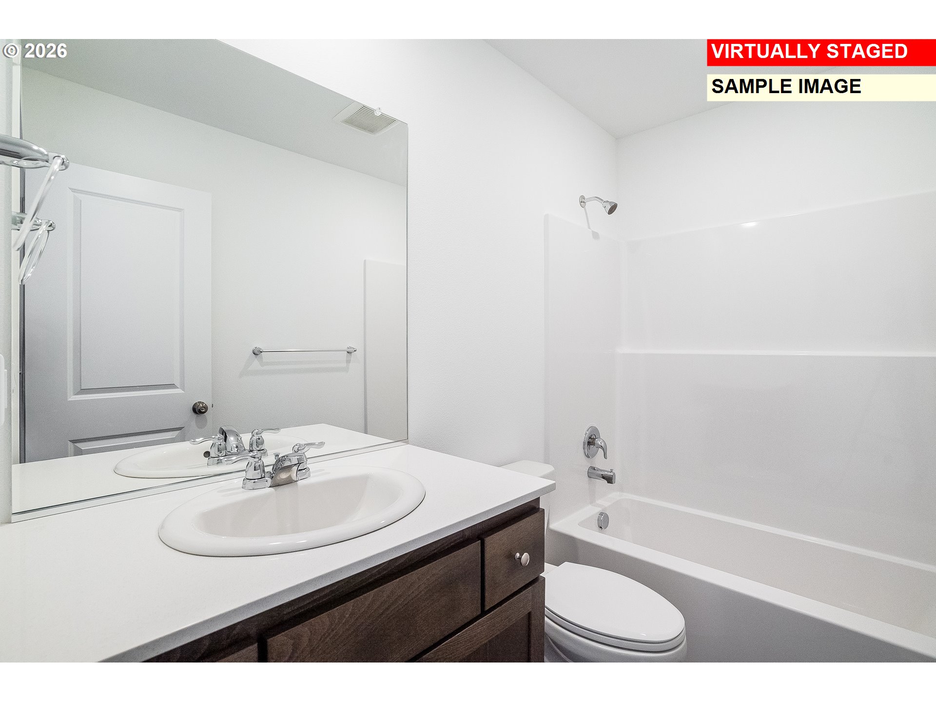 5749 Bainbridge Road Eugene, OR 97402 - Photo 15 of 15 a bathroom with a sink a toilet and shower