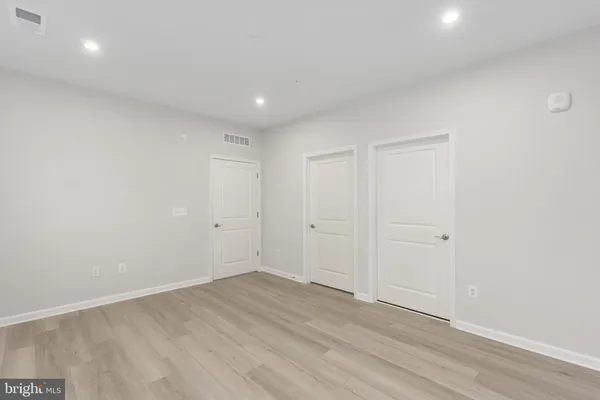 a view of a room with empty racks