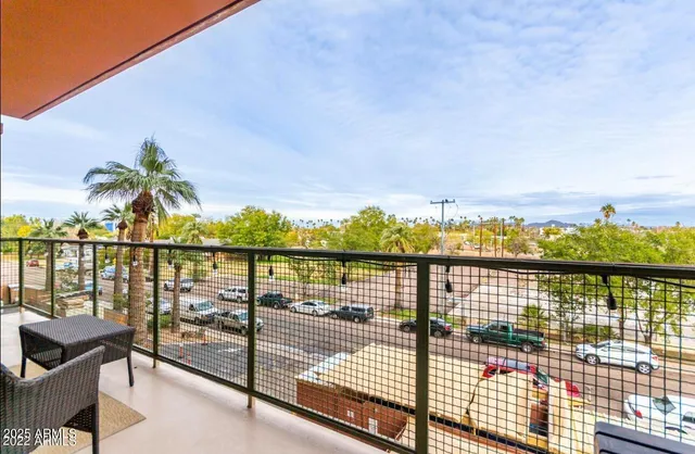 a view of ocean from a balcony