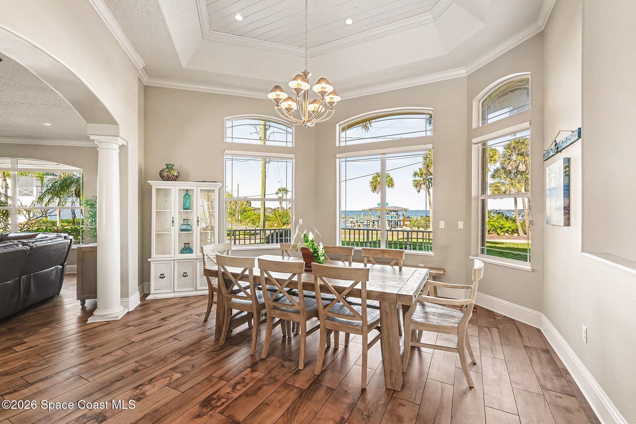 1 Point View Place Cocoa, FL 32926 - Photo 5 of 45 a view of a dining room with furniture window and wooden floor