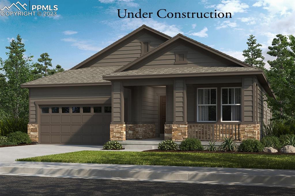 a front view of a house