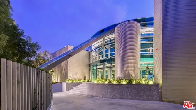 a front view of a building