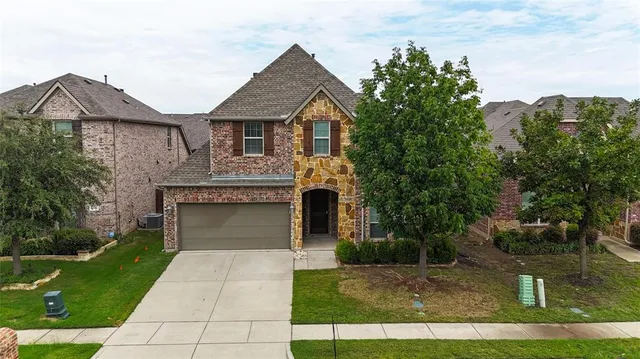 an aerial view of multiple houses