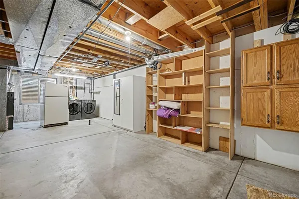a view of storage and utility room