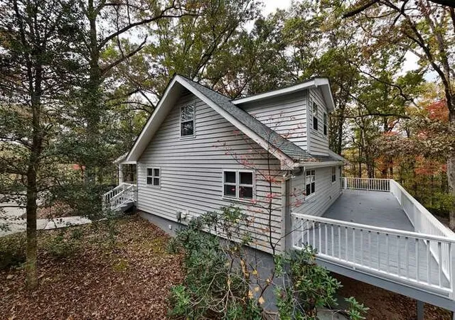 a view of a house with a balcony