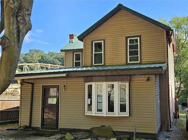 a front view of a house