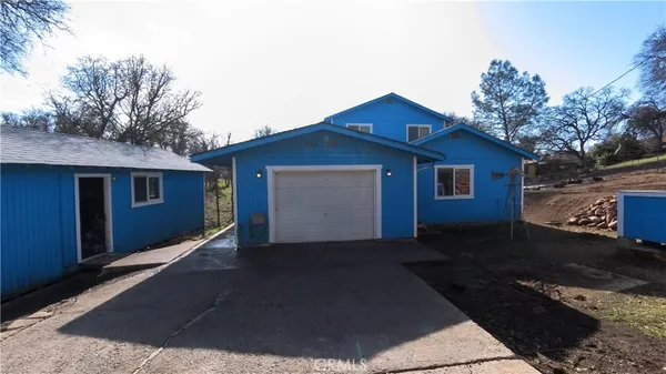 a view of backyard of house