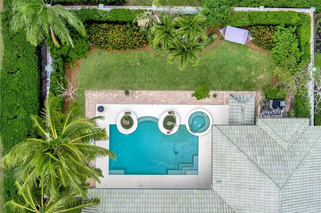 a view of outdoor space with garden and plants