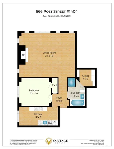 $579,000 | 666 Post Street, Unit 1404, San Francisco, CA 94109