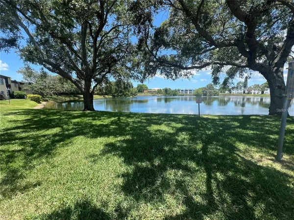 a view of a lake with houses