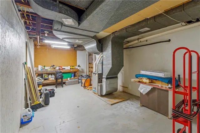 a view of storage and utility room