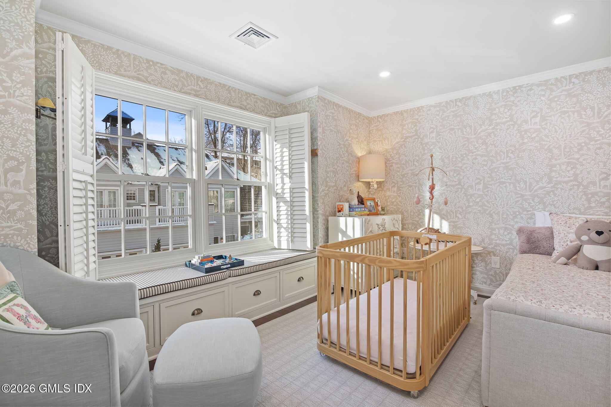 48 Spring Street, Unit 14 Greenwich, CT 06830 - Photo 17 of 25 2nd Bedroom with Built Ins