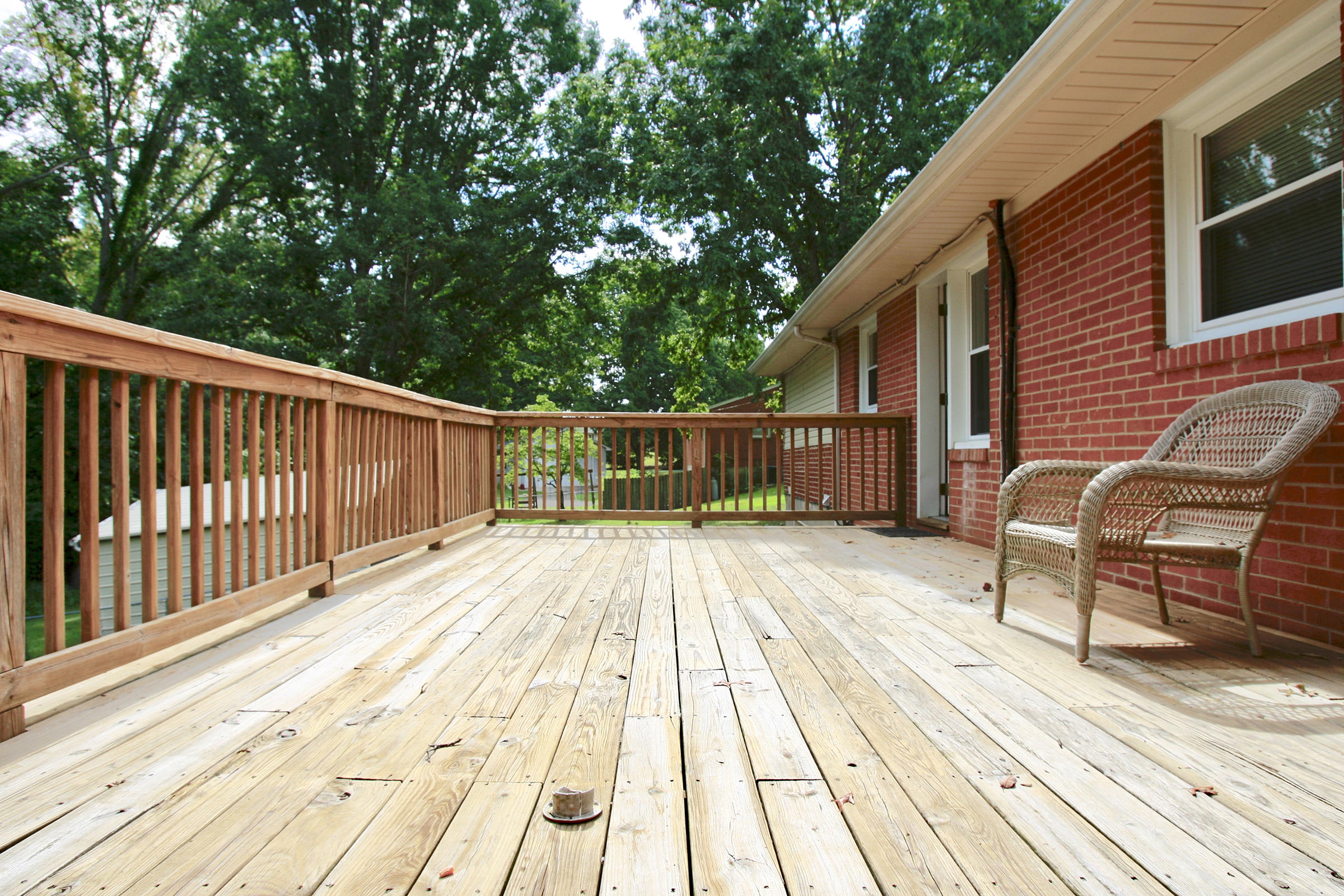 2960 Eton Road Hardy, VA 24101 - Photo 33 of 43 a view of a wooden deck with furniture