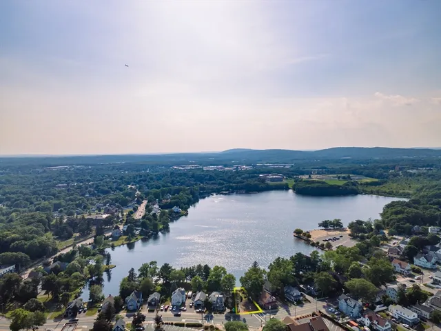 a view of lake and mountain