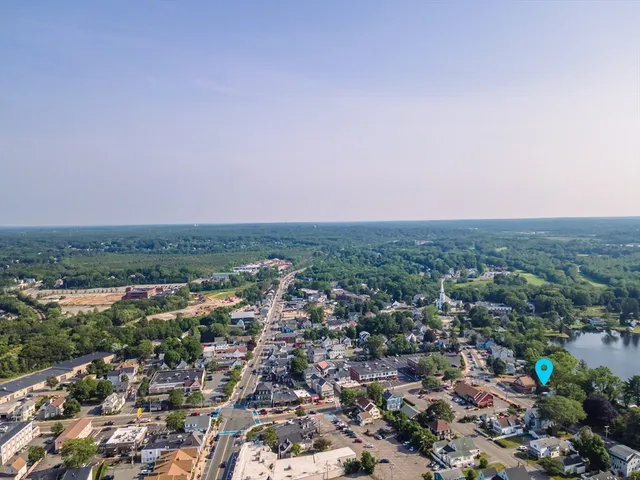 an aerial view of multiple house