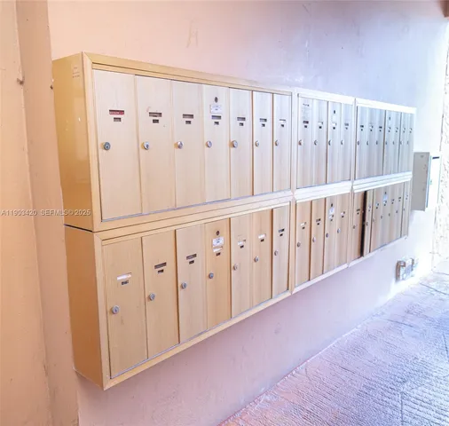 a view of a wooden door