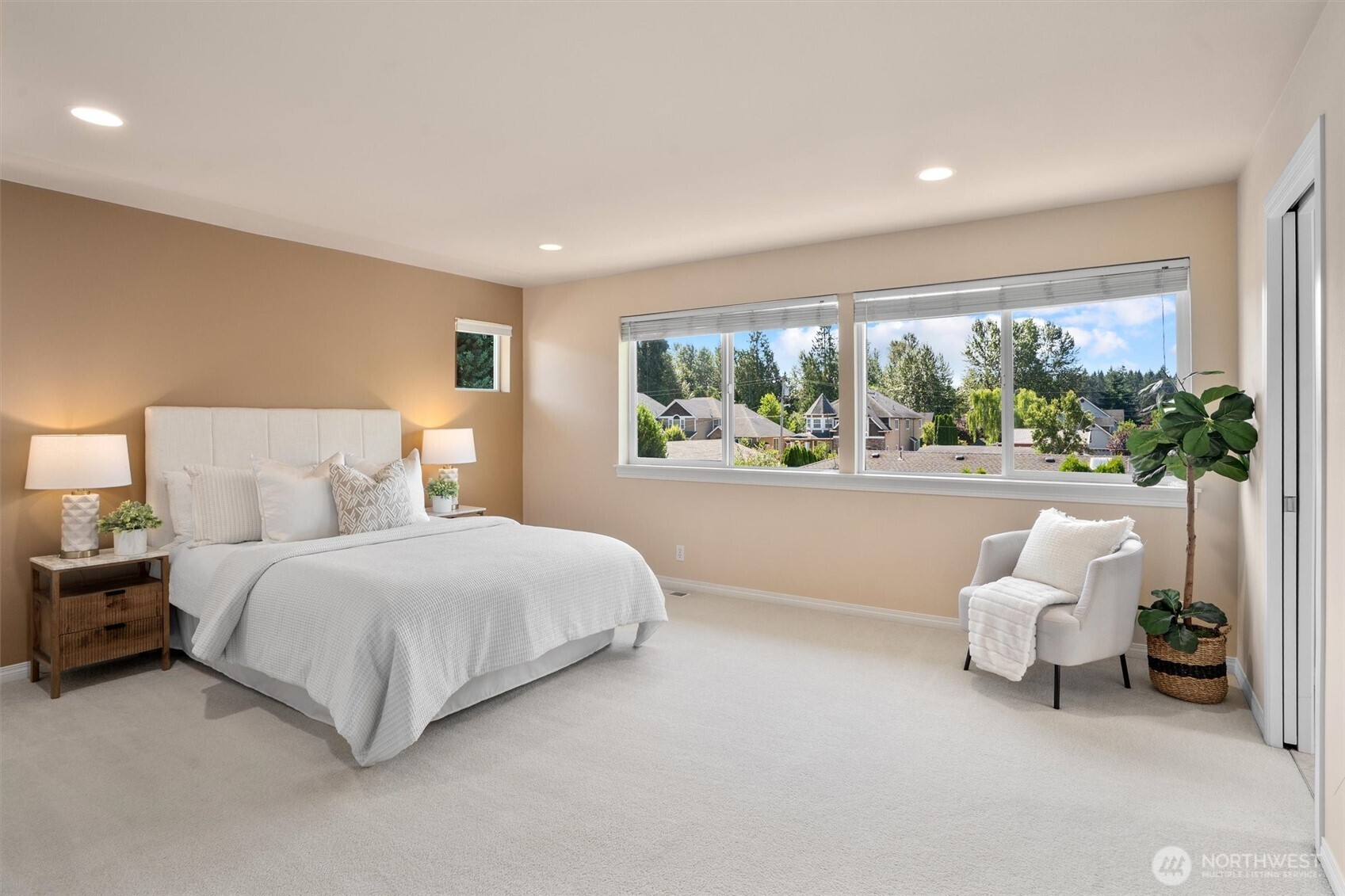 5503 Northeast 2nd Court Renton, WA 98059 - Photo 18 of 39 a bedroom with bed and a large window
