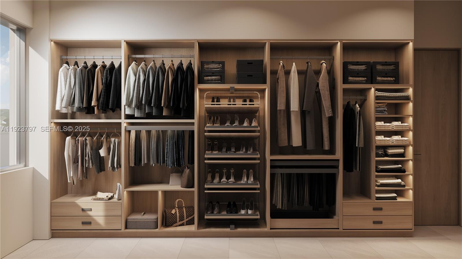 188 Cherokee Street Miami Springs, FL 33166 - Photo 10 of 10 a view of walk in closet with clothes and shoes