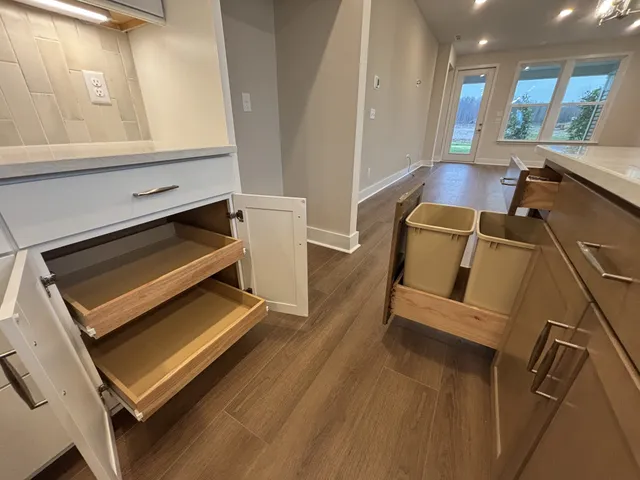 a view of a backyard with a garden