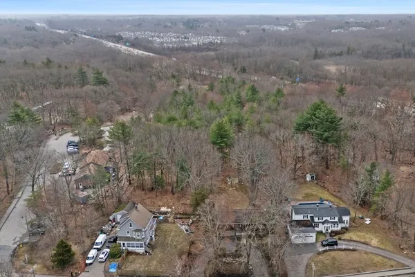 an aerial view of multiple house