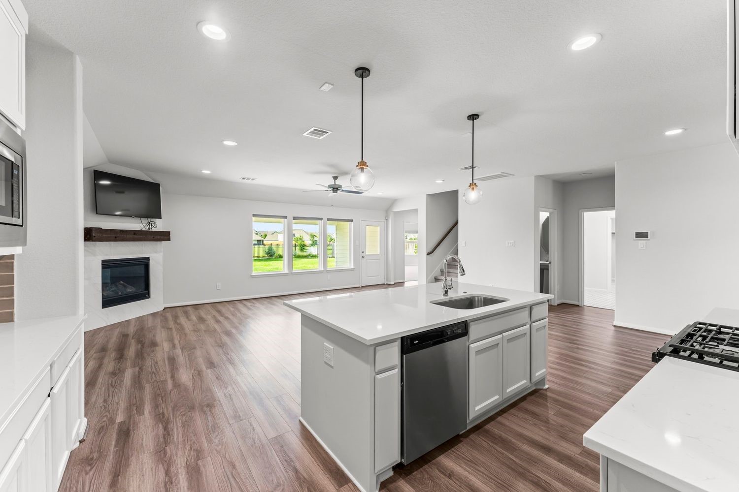 2125 Rope Maker Road Conroe, TX 77384 - Photo 11 of 45 Open concept kitchen and living room