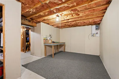 a view of a room with storage space