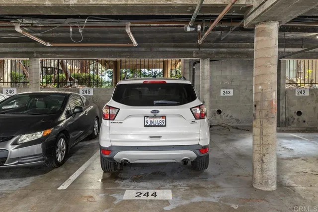 a view of parking garage