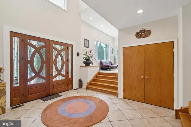 a living room with furniture and a couch