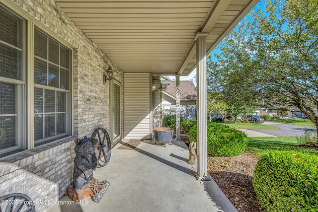 a view of backyard with green space